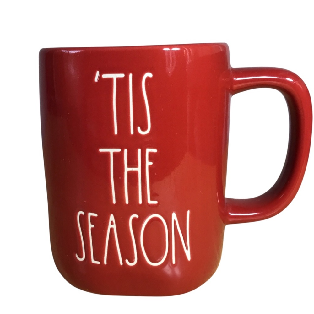 Tis The Season Mug by Rae Dunn Artisan Collection Red Xmas Ceramic Coffee Cup